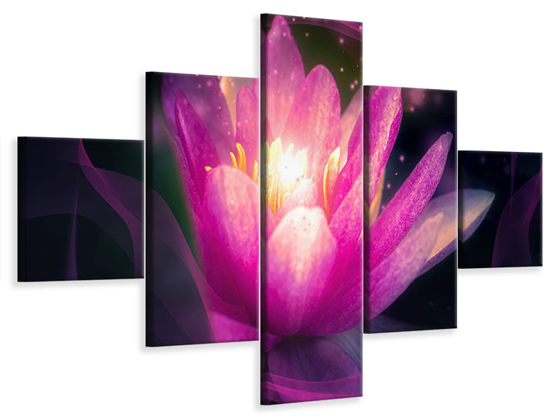 5-piece-canvas-print-lily-in-the-light-play