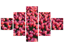5-piece-canvas-print-lush-tulip-field
