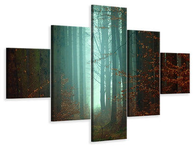 5-piece-canvas-print-mood-in-the-forest