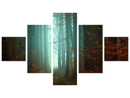 5-piece-canvas-print-mood-in-the-forest