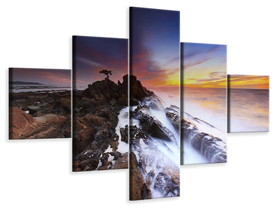 5-piece-canvas-print-natural-force-water