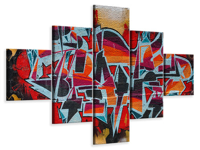 5-piece-canvas-print-new-york-graffiti