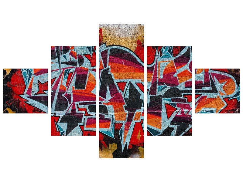 5-piece-canvas-print-new-york-graffiti