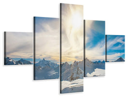 5-piece-canvas-print-over-the-snowy-peaks