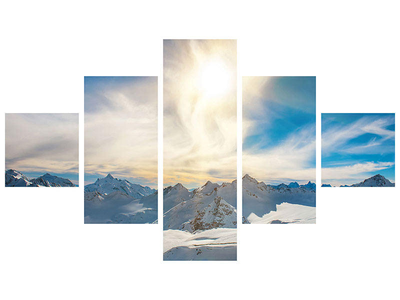5-piece-canvas-print-over-the-snowy-peaks