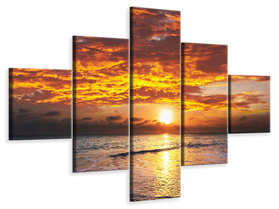 5-piece-canvas-print-relaxation-by-the-sea