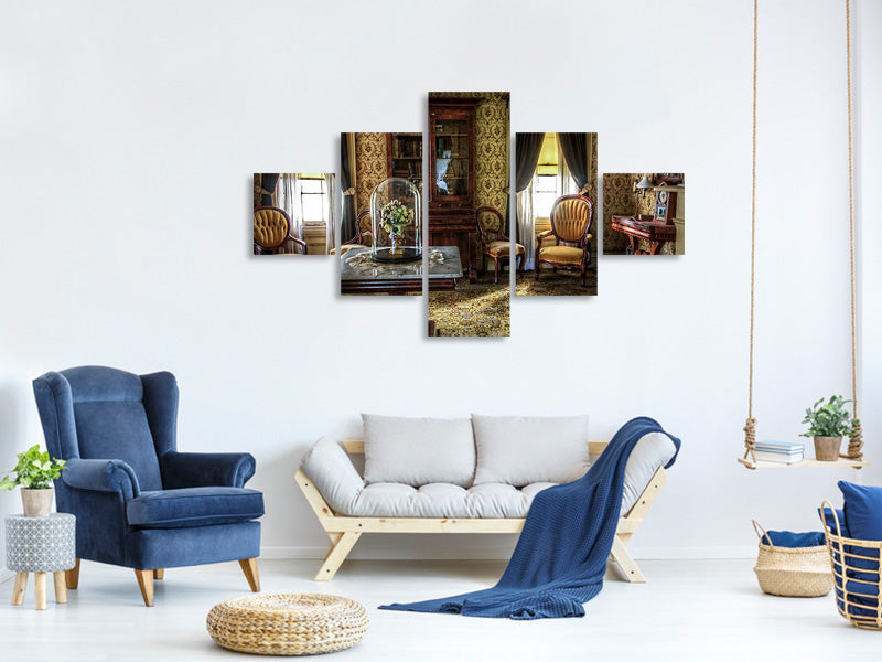5-piece-canvas-print-retro-living-room