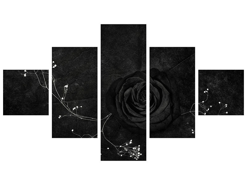 5-piece-canvas-print-rose-noire
