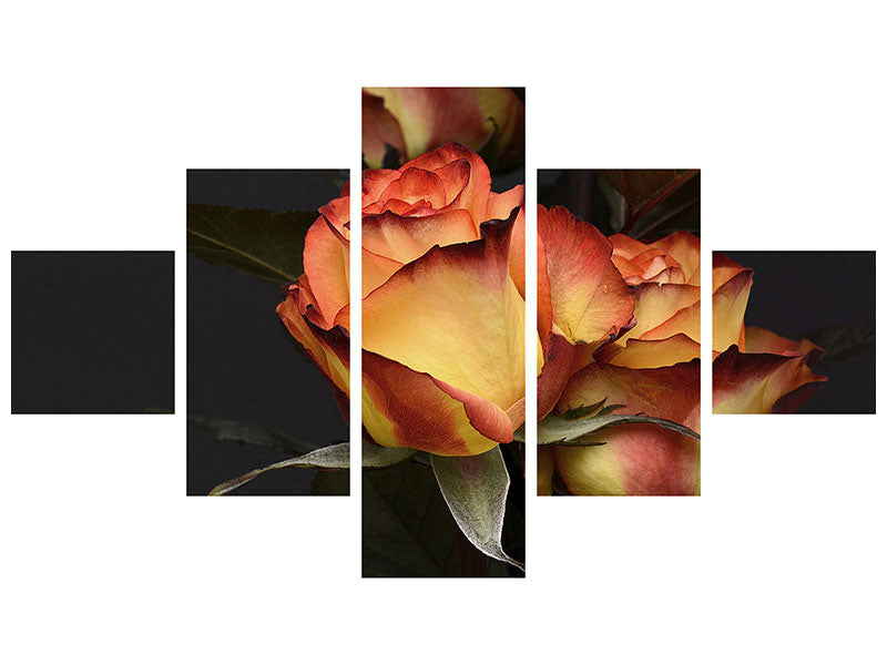 5-piece-canvas-print-roses-of-the-romance