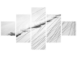 5-piece-canvas-print-skiing-powder