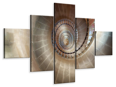 5-piece-canvas-print-spiral-staircase