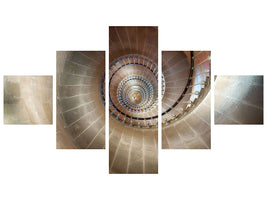 5-piece-canvas-print-spiral-staircase