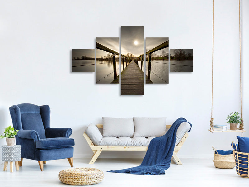 5-piece-canvas-print-the-wooden-bridge