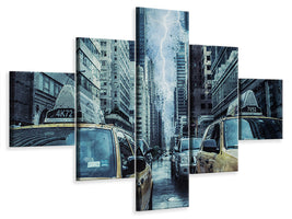 5-piece-canvas-print-thunderstorm-in-new-york
