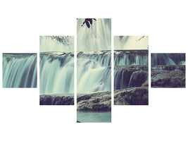 5-piece-canvas-print-waterfall-mexico