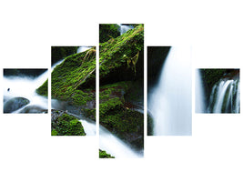 5-piece-canvas-print-wild-waterfall