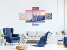 5-piece-canvas-print-winter-landscape