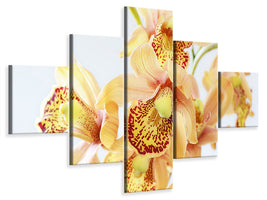 5-piece-canvas-print-yellow-orchid