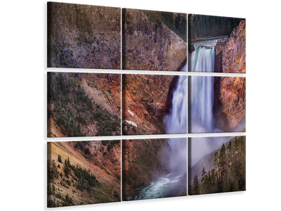 9-piece-canvas-print-lower-falls-grand-canyon