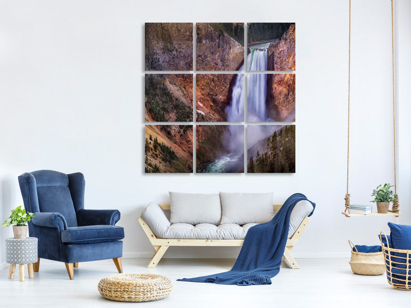 9-piece-canvas-print-lower-falls-grand-canyon