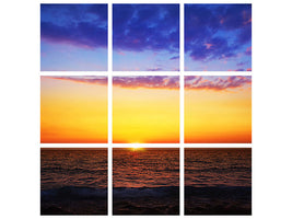 9-piece-canvas-print-vibrant-sunset