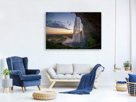 canvas-print-evening-mood-at-the-waterfall