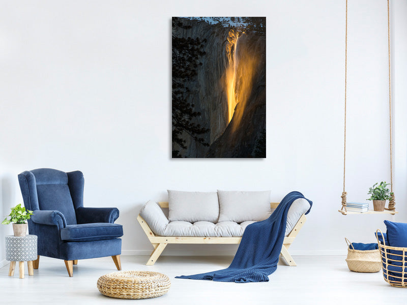 canvas-print-golden-waterfall