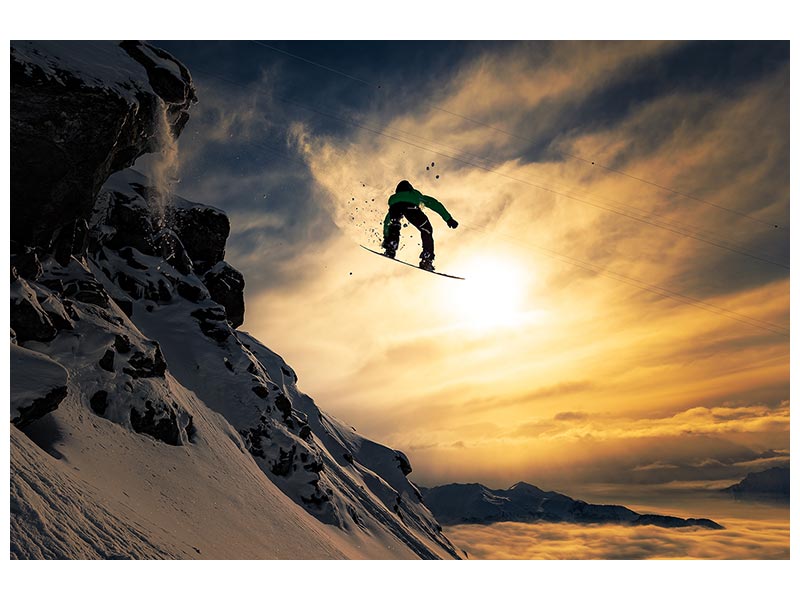 canvas-print-sunset-snowboarding-x