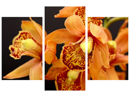 modern-3-piece-canvas-print-orchids-with-orange-flowers