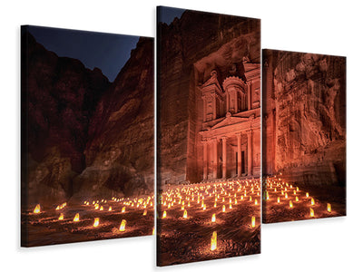 modern-3-piece-canvas-print-petra-by-night-ii