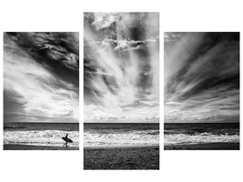modern-3-piece-canvas-print-the-loneliness-of-a-surfer