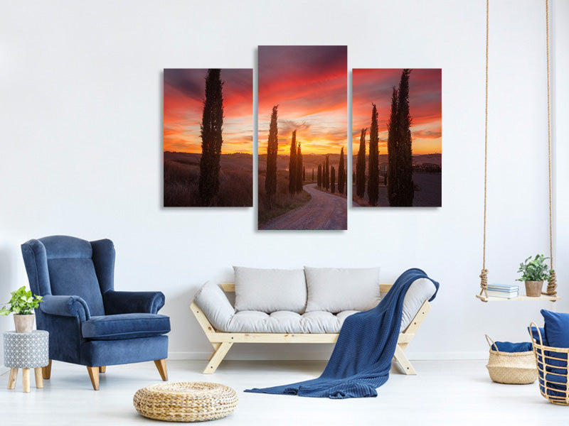 modern-3-piece-canvas-print-tuscany-sunset