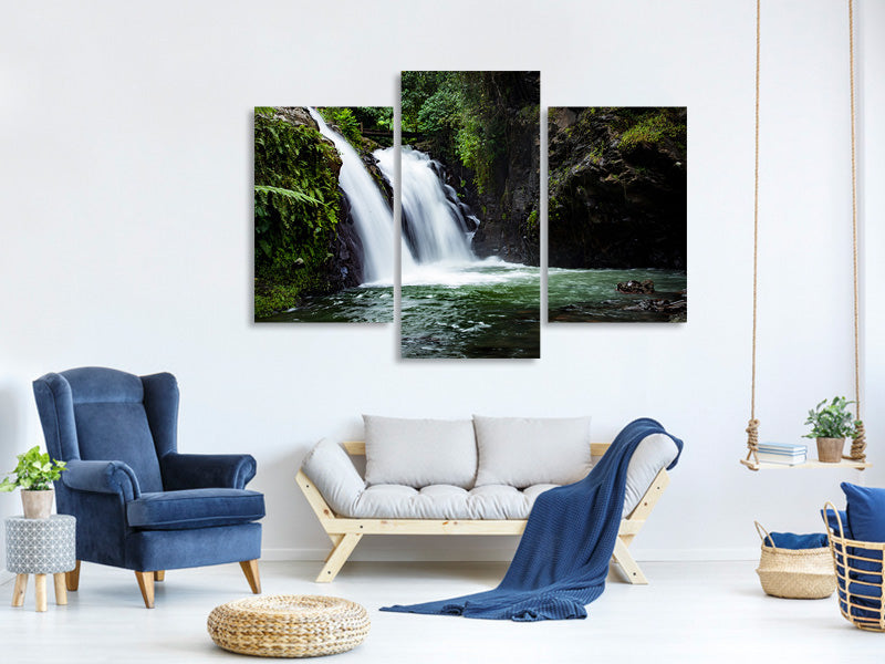 modern-3-piece-canvas-print-waterfall-in-the-evening-light