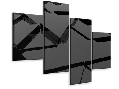 modern-4-piece-canvas-print-3d-triangular-surfaces