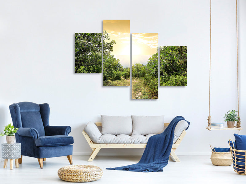 modern-4-piece-canvas-print-at-the-end-of-the-forest