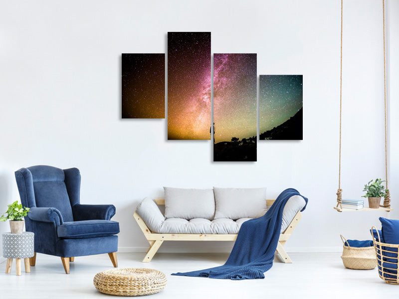 modern-4-piece-canvas-print-at-the-milky-way