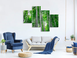 modern-4-piece-canvas-print-bamboo-forest