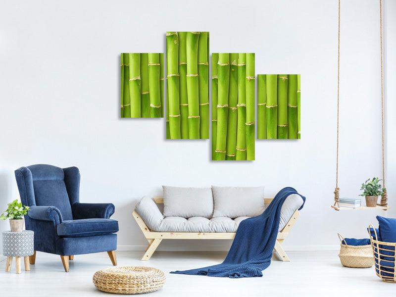 modern-4-piece-canvas-print-bamboo-wall
