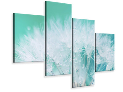 modern-4-piece-canvas-print-close-up-dandelion-in-morning-dew