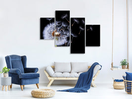 modern-4-piece-canvas-print-dandelion-blowing