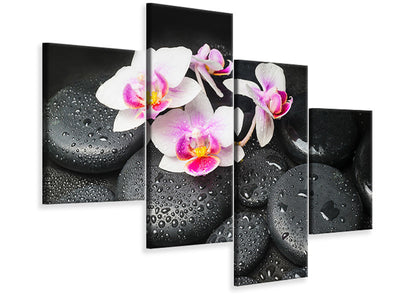 modern-4-piece-canvas-print-feng-shui-orchid-zen