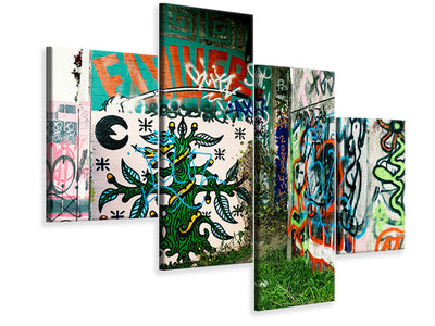 modern-4-piece-canvas-print-graffiti-in-the-backyard