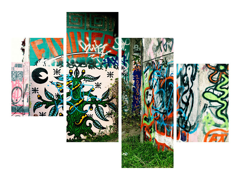 modern-4-piece-canvas-print-graffiti-in-the-backyard