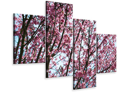 modern-4-piece-canvas-print-japanese-cherry-blossom