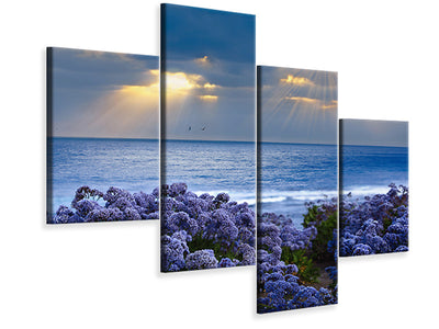 modern-4-piece-canvas-print-lavender-and-sea