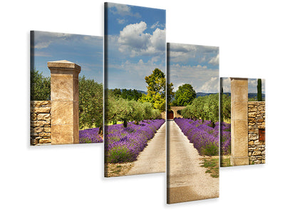 modern-4-piece-canvas-print-lavender-garden