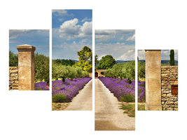 modern-4-piece-canvas-print-lavender-garden