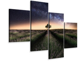 modern-4-piece-canvas-print-lavender-way