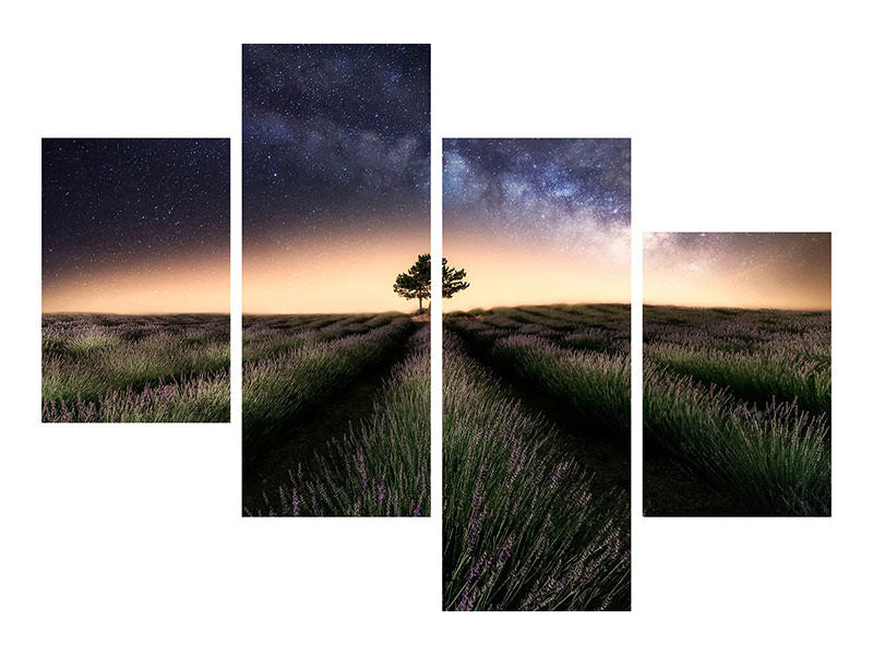 modern-4-piece-canvas-print-lavender-way