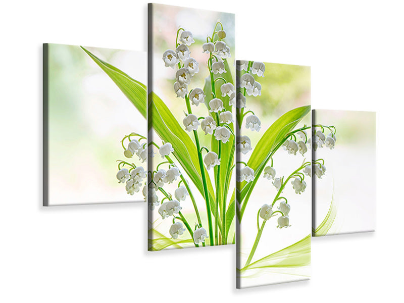 modern-4-piece-canvas-print-lily-of-the-valley-ii